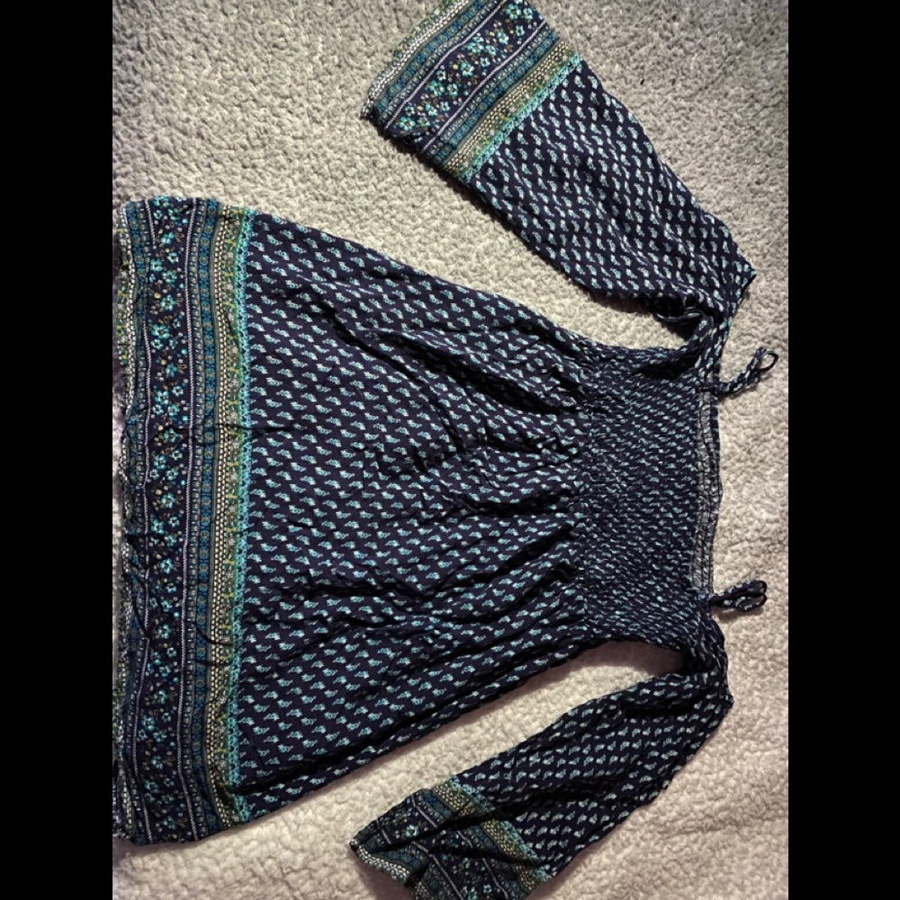 Blue short beach dress